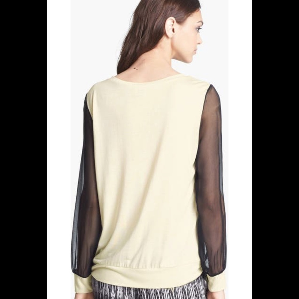 Haute hippie Chiffon sleeve shirt
